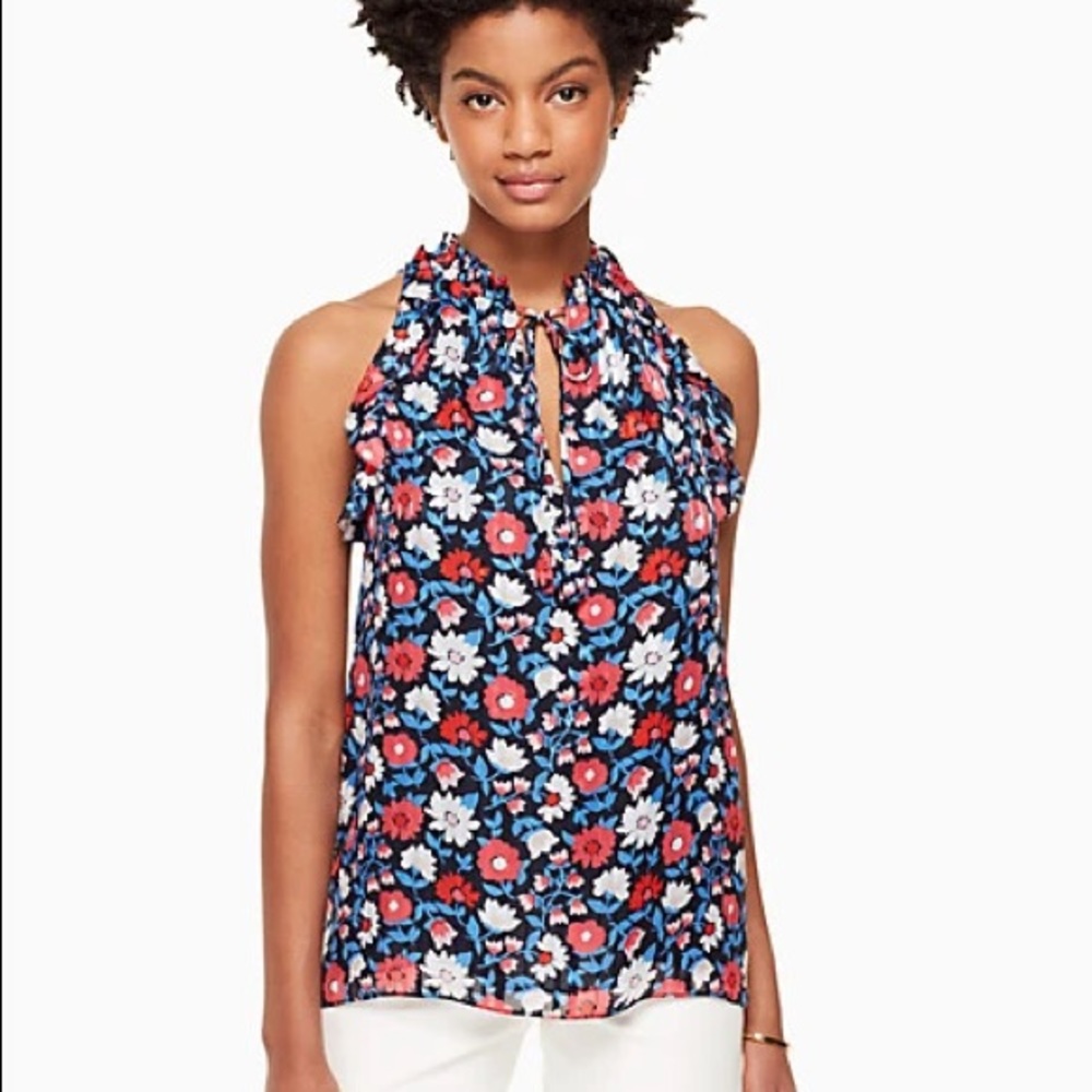 NWT Kate Spade Daisy Satin striped top